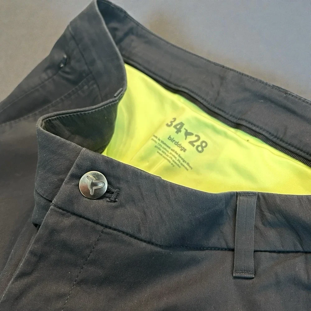 Mens birddogs Dark Blue Navy Pants‎ 34x28 Stretch Lined Golf Performance